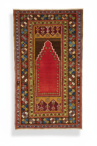 Anatolian Antique Rug - White Background Display