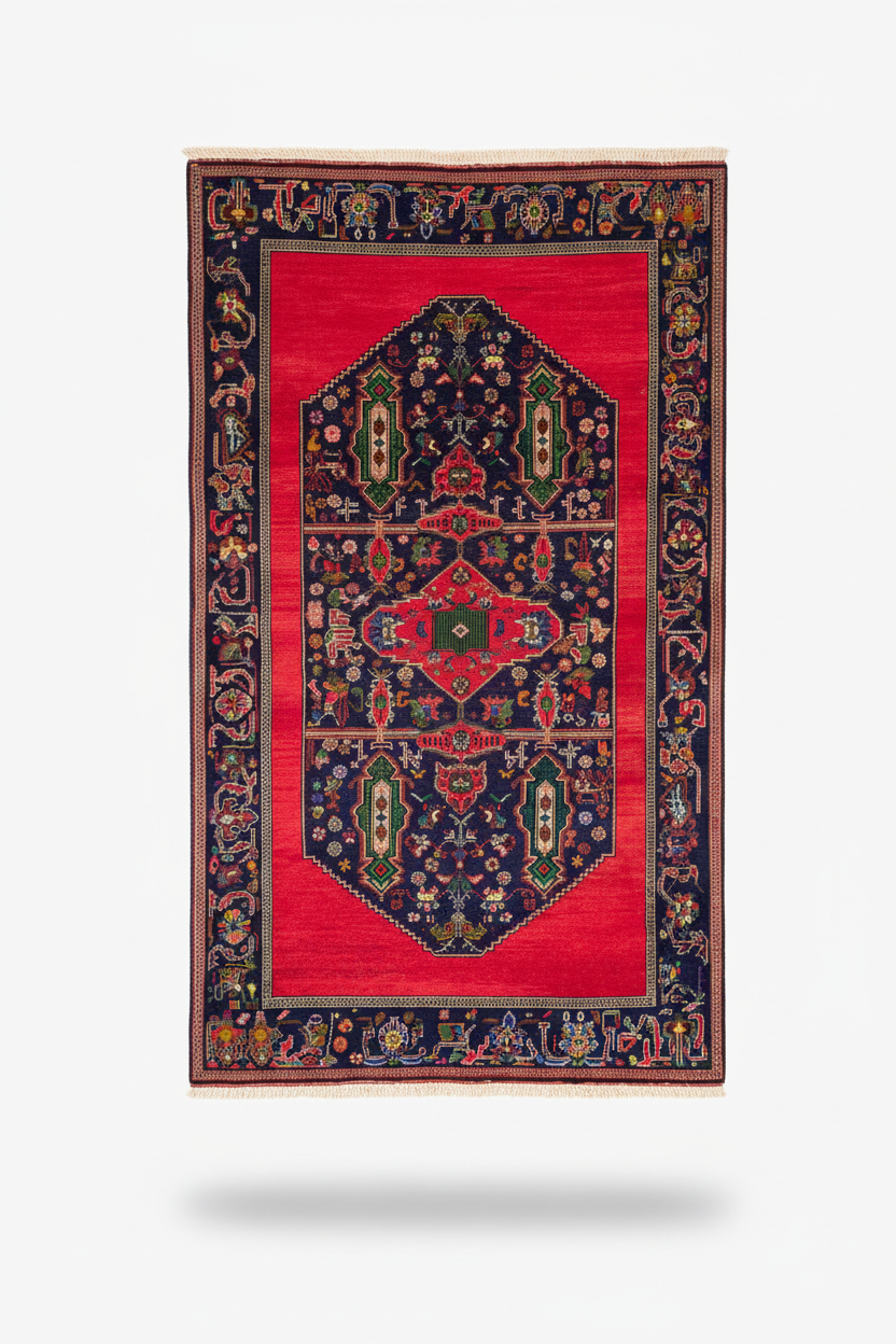 Anatolian Carpet – White Background Hanging