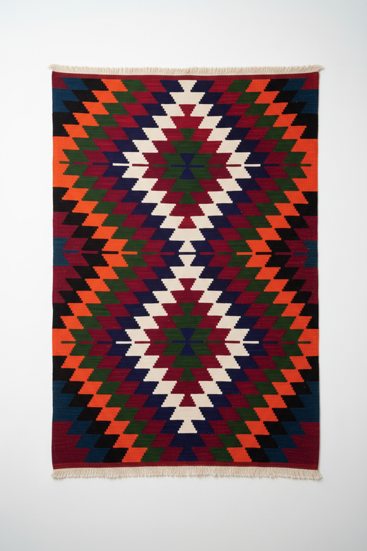 Anatolian Kilim - Beyaz Arka Plan