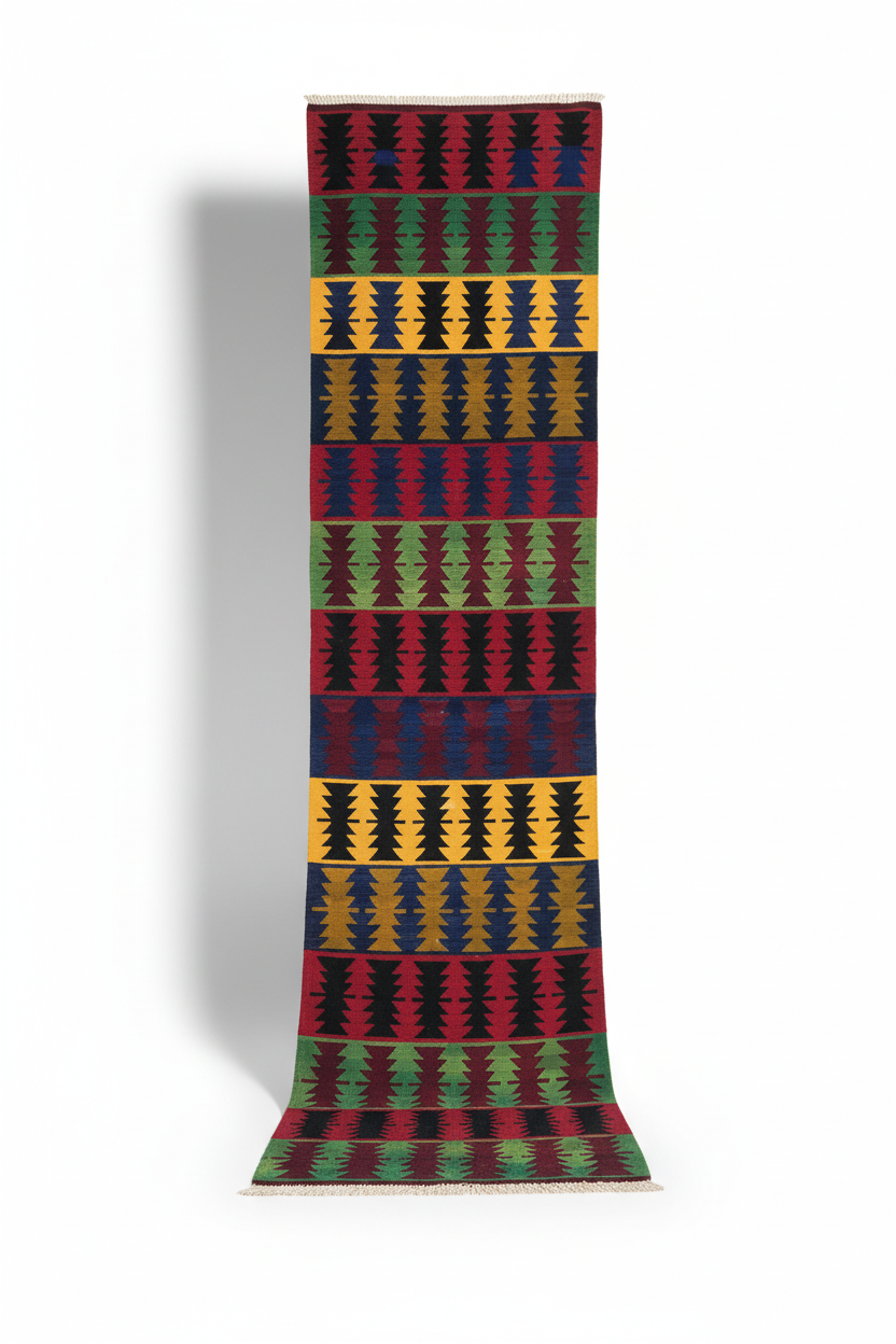 Anatolian Kilim Rug - White Background