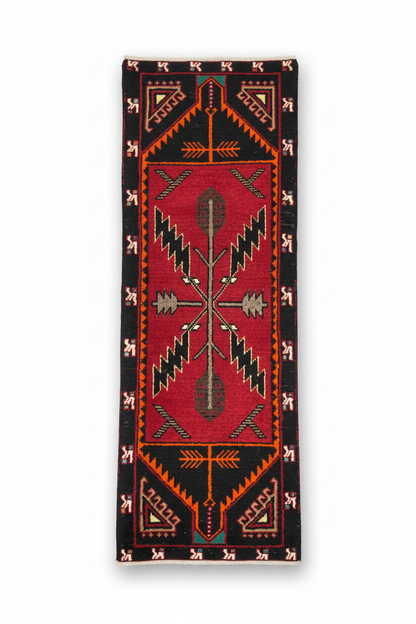 Anatolian rug 2x5 ft - Orijinal Halı Beyaz Arka Plan