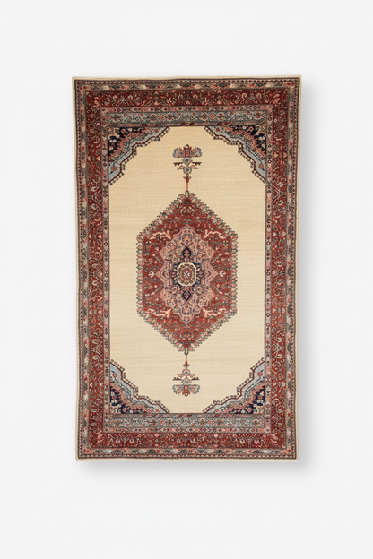Beige Anatolian Kilim Rug - Hanging Display