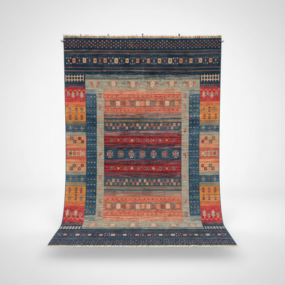 Blue and Orange Carpet - asılı beyaz arka plan