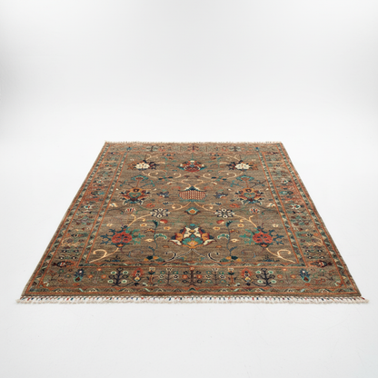 Brownish Handmade Carpet - orijinal korunmuş beyaz arka plan