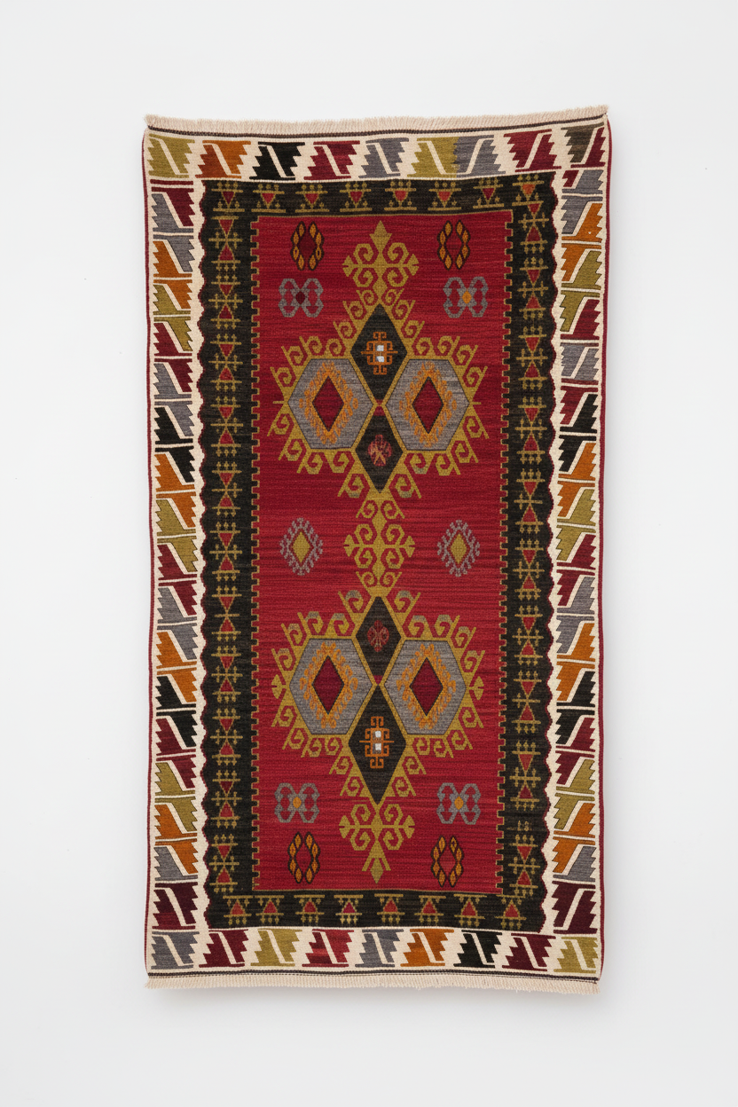Cappadocia Antique Kilim Rug 4x6 ft | Authentic Turkish Handwoven ...