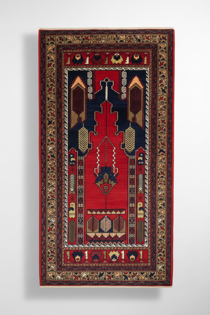 Cappadocia Handwoven Rug - White Background