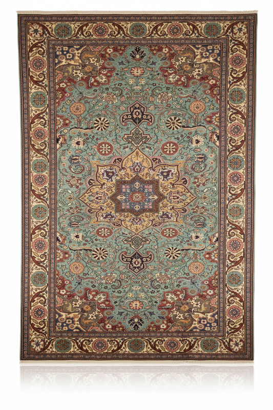 Cappadocia Medallion Rug – White Background Hanging