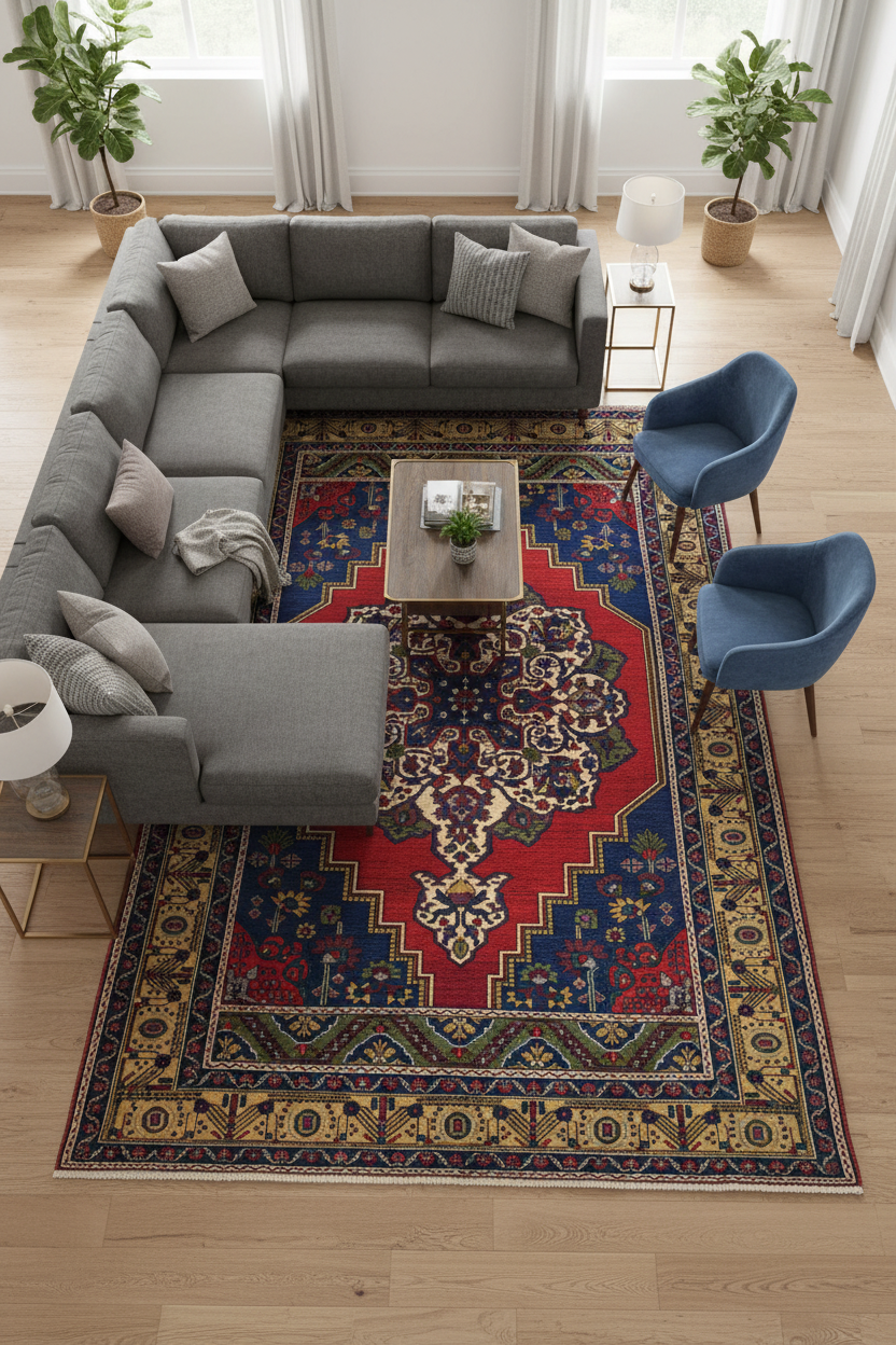 Cappadocia Rug - Doğru Ebatlarda Oturma Odası