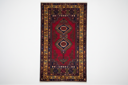 Cappadocia Yahyali Turkish Rug on White Background
