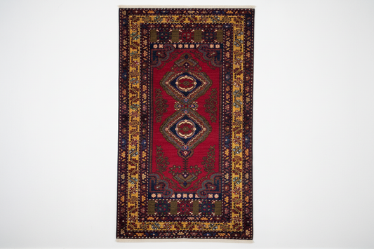 Cappadocia Yahyali Turkish Rug on White Background