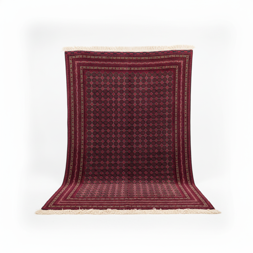 Deep Red Bukhara Rug - beyaz arka plan