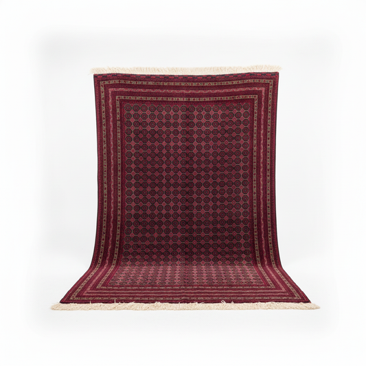Deep Red Bukhara Rug - beyaz arka plan