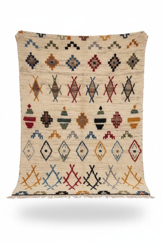 Extraordinary Area Turkish Handmade Rug - Beyaz Gölgeli Asılı