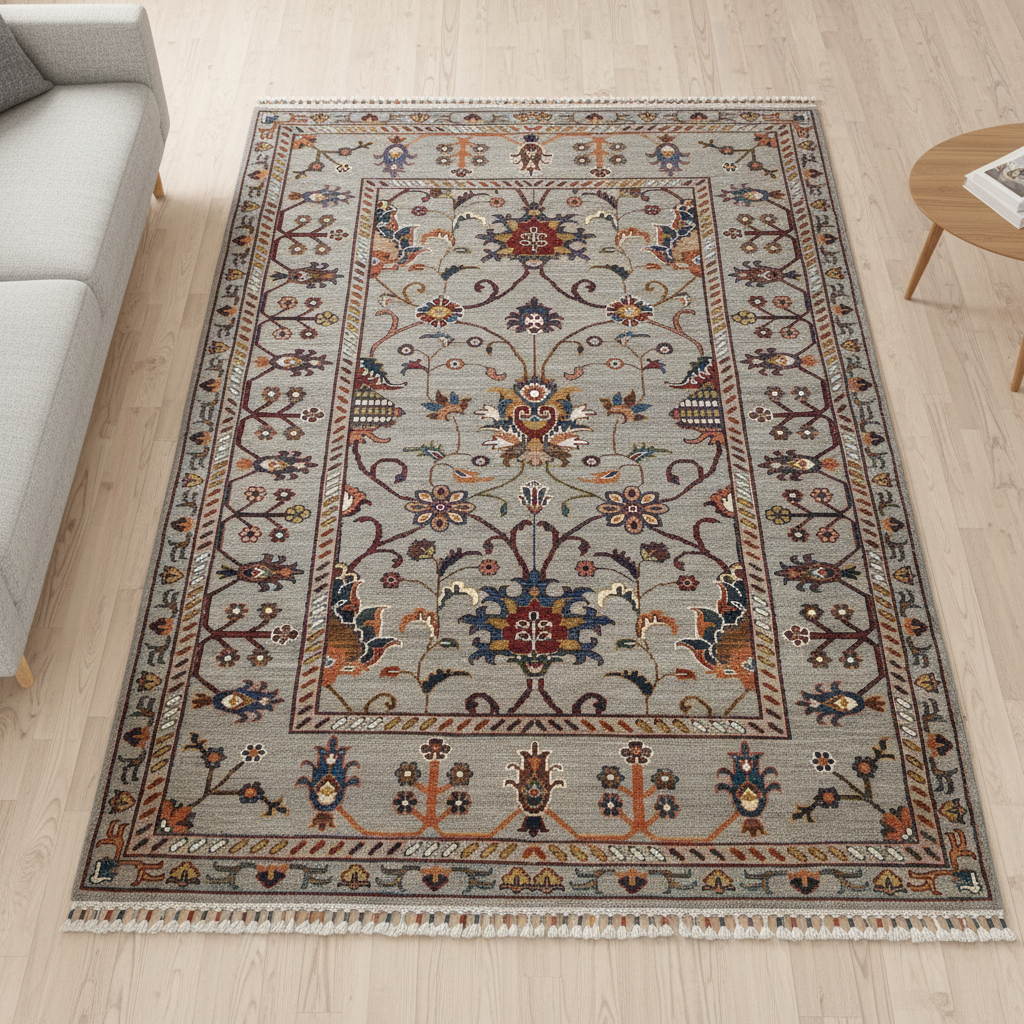 Floral Rug - Bird's Eye View