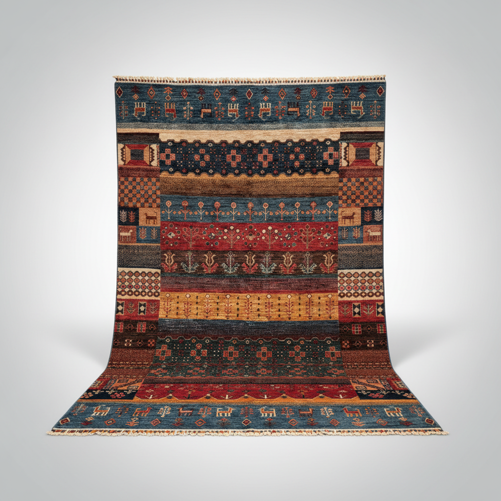 Gabbeh Wool - beyaz arka plan
