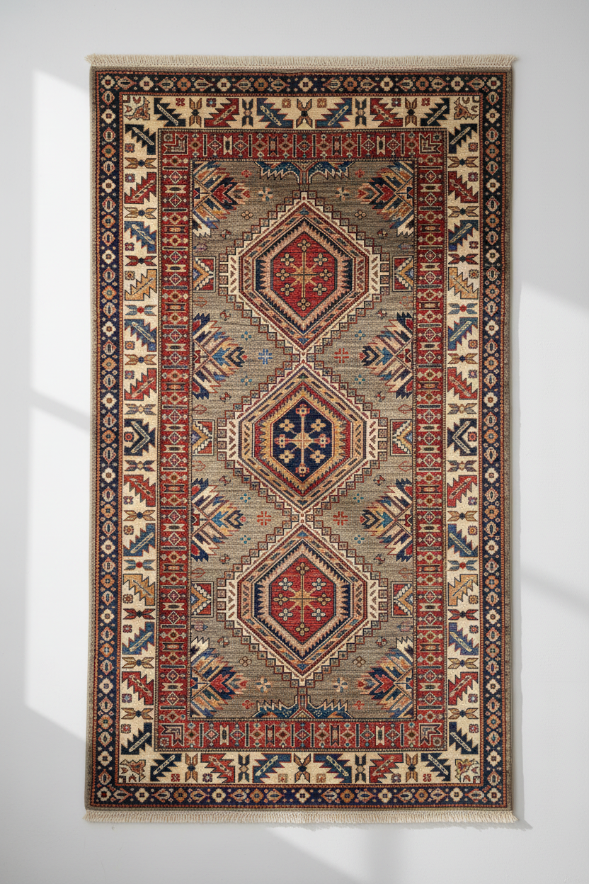 Geometric Carpet Vertical Display