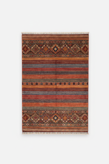 Geometric Stripe Rug Vertical Display