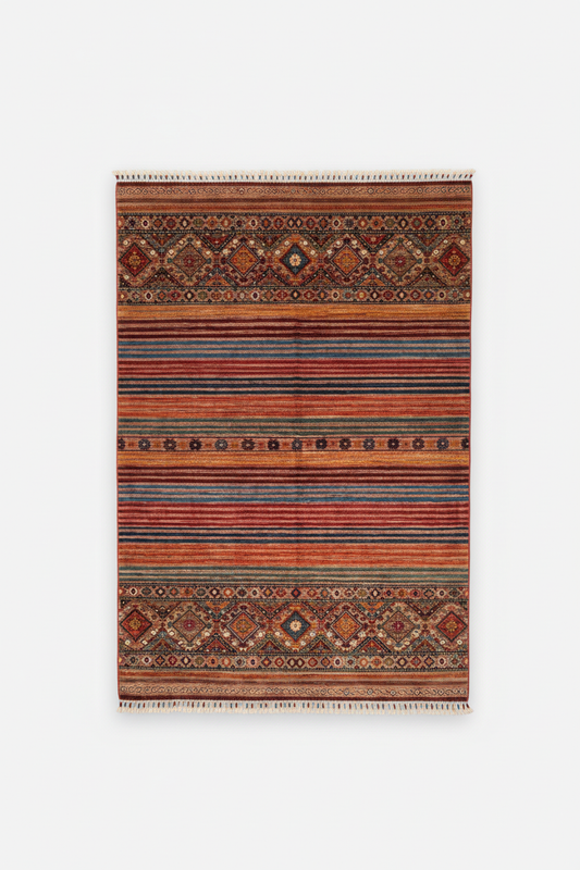 Geometric Stripe Rug Vertical Display