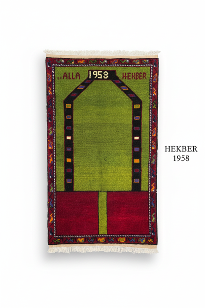 Green Anatolian Rug with HEKBER 1958