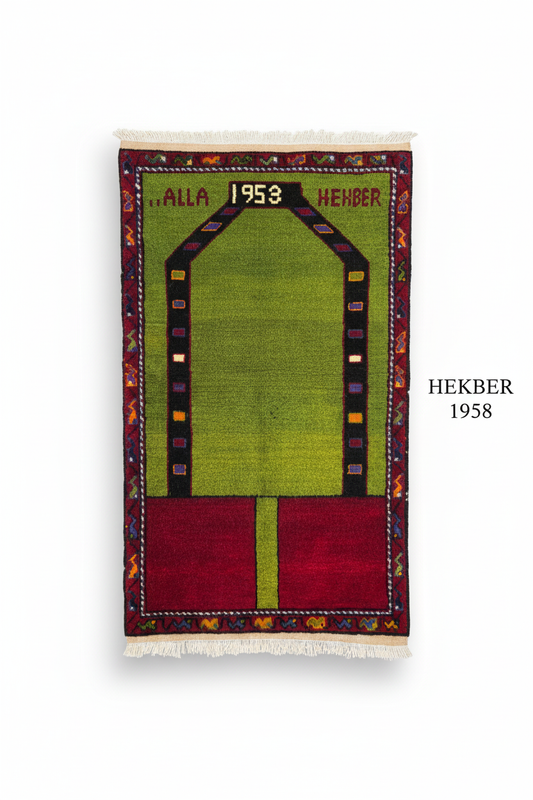 Green Anatolian Rug with HEKBER 1958