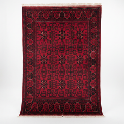 Handmade Burgundy Rug - beyaz arka plan