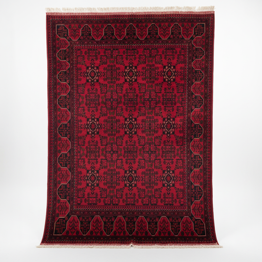 Handmade Burgundy Rug - beyaz arka plan
