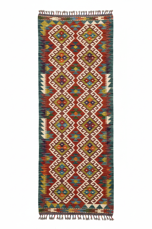 Handmade Hallway Kilim Rug - Original Design