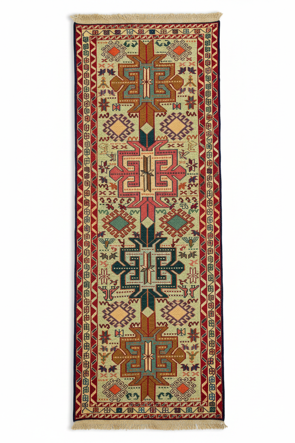 Authentic Handmade Soumak Kilim Rug – 2'2