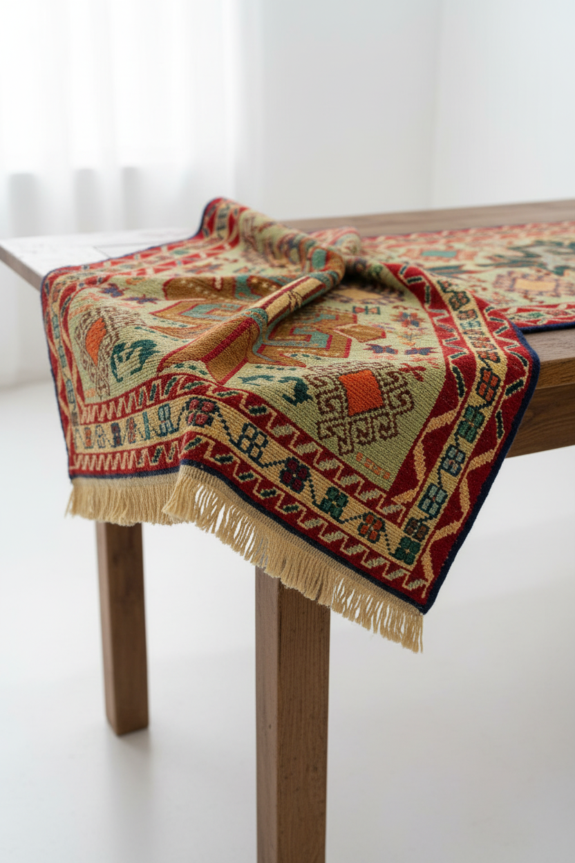 Handmade Soumak Kilim - Masada Büklümlü