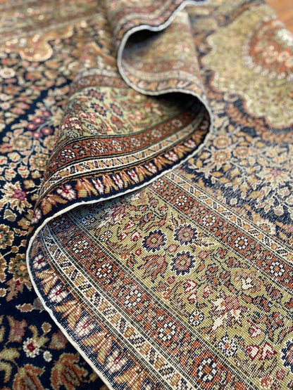 Vintage Turkish Salon Rug 7x10ft - Wool & Cotton Carpet Cappadocia Rug Collection