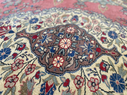 7x10 Exclusive Large Vintage Handmade Pink Oriental Rug