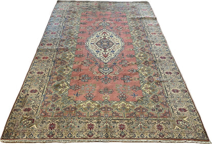 7x10 Exclusive Large Vintage Handmade Pink Oriental Rug