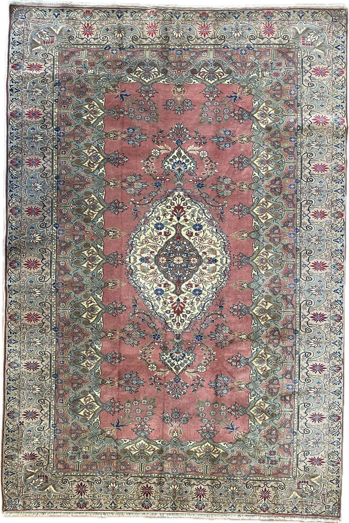 7x10 Exclusive Large Vintage Handmade Pink Oriental Rug
