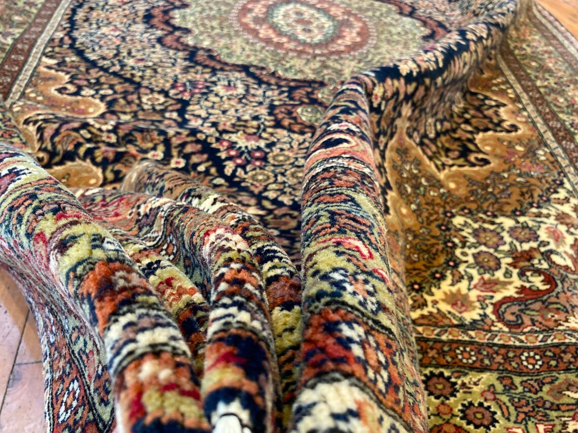 Vintage Turkish Salon Rug 7x10ft - Wool & Cotton Carpet Cappadocia Rug Collection