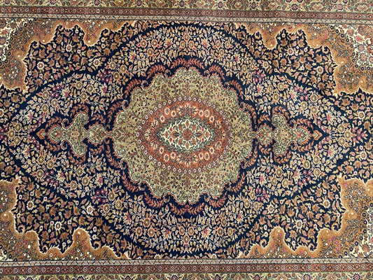 Vintage Turkish Salon Rug 7x10ft - Wool & Cotton Carpet Cappadocia Rug Collection