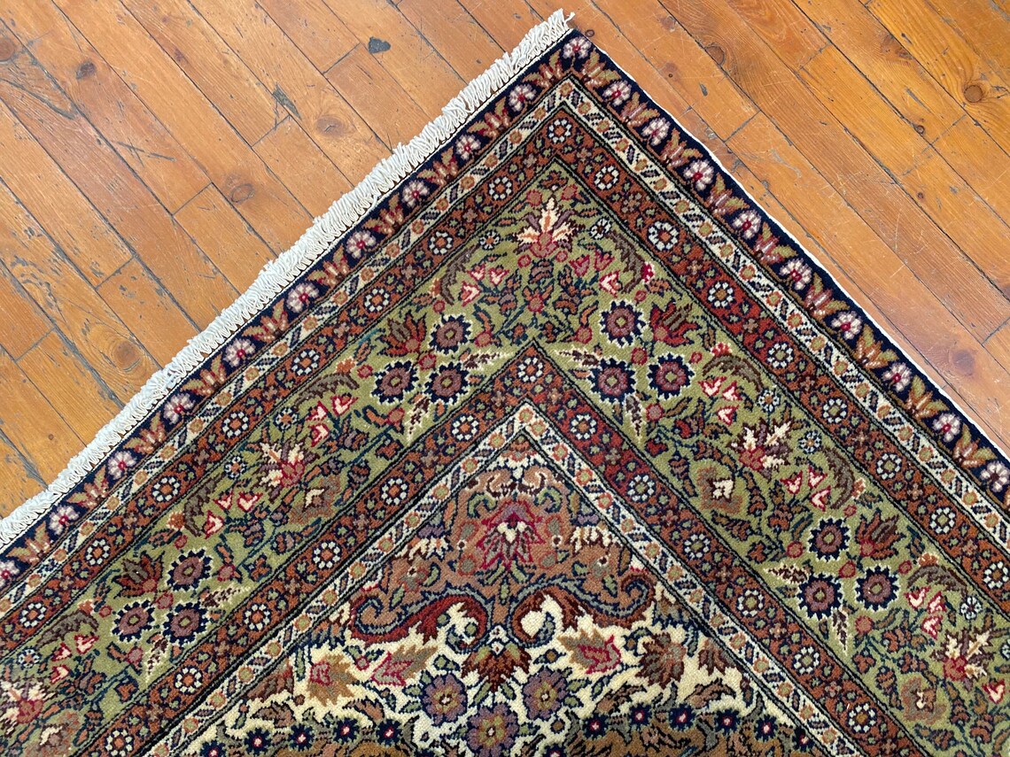 Vintage Turkish Salon Rug 7x10ft - Wool & Cotton Carpet Cappadocia Rug Collection