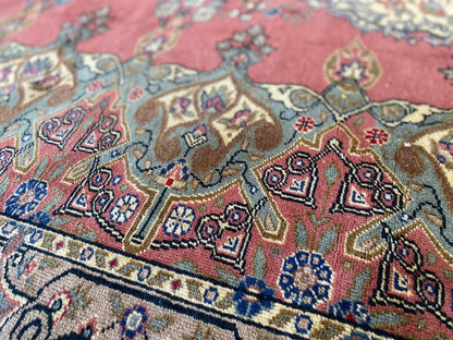 7x10 Exclusive Large Vintage Handmade Pink Oriental Rug