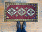 TURKISH VINTAGE ENTRYWAY HANDMADE CARPET 2x3ft