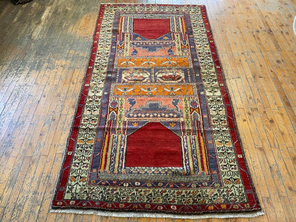 Exceptional Turkish Vintage Carpet 4x7ft Cappadocia Rug Collection