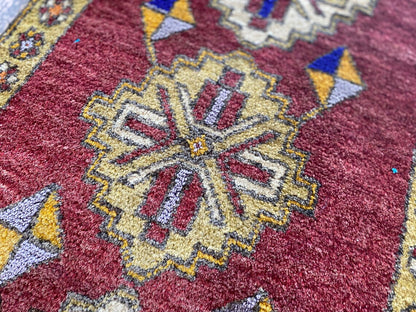 TURKISH VINTAGE ENTRYWAY HANDMADE CARPET 2x3ft