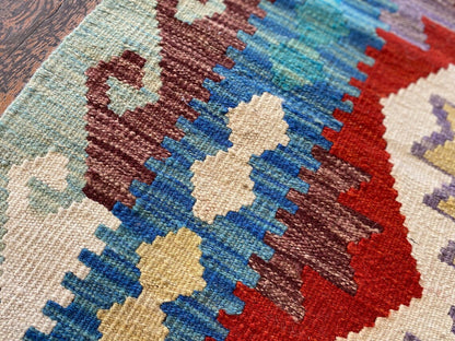 KILIM GEOMÉTRICO HECHO A MANO 3x5 pies