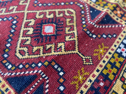 Semi-Antique Turkish Rug 3x6ft - Natural Dye Oushak Carpet Cappadocia Rug Collection