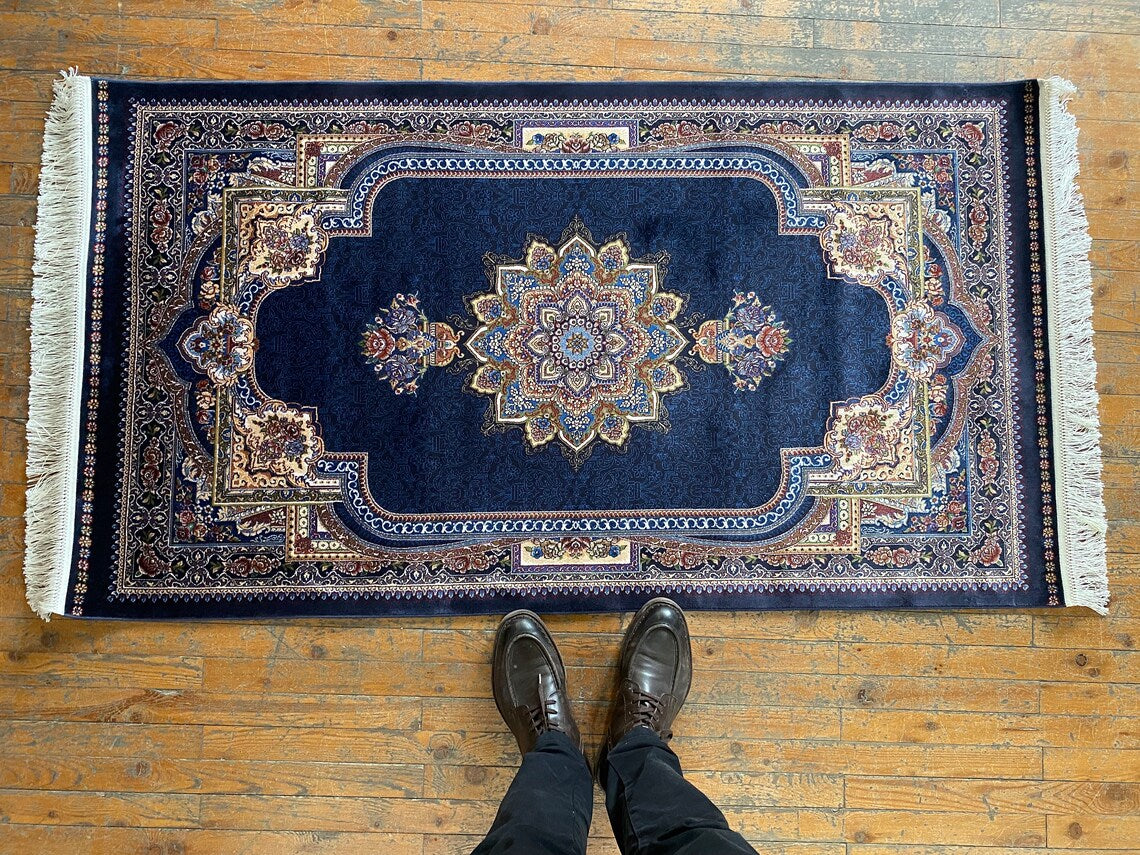 Alfombra de seda de bambú de 3 x 5 pies