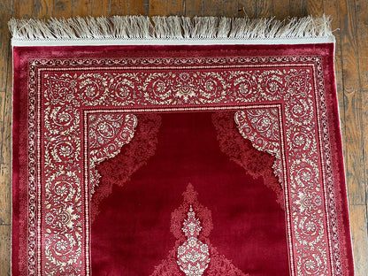 4x6 Medallion Red Silk Carpet - Turkish Luxury Rug Cappadocia Rug Collection