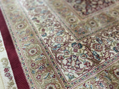 Floral Pattern Silk Carpet 4x6ft (120x180cm) - Luxury Turkish Area Rug Cappadocia Rug Collection