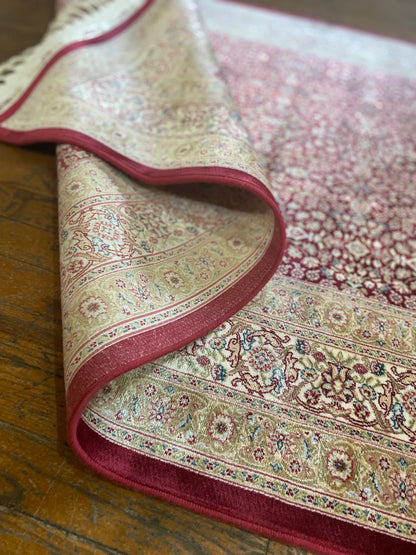 Floral Pattern Silk Carpet 4x6ft (120x180cm) - Luxury Turkish Area Rug Cappadocia Rug Collection