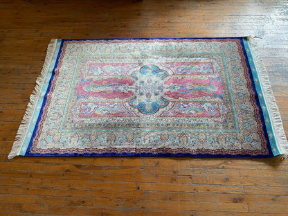 4x6ft Area Turkish Silk Carpet Cappadocia Rug Collection