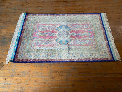 4x6ft Area Turkish Silk Carpet Cappadocia Rug Collection