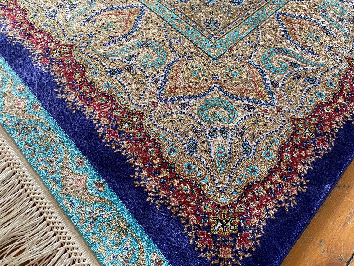4x6ft Area Turkish Silk Carpet Cappadocia Rug Collection