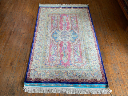 4x6ft Area Turkish Silk Carpet Cappadocia Rug Collection
